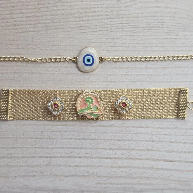 Evil Eye and Stone Lumba Rakhi Set